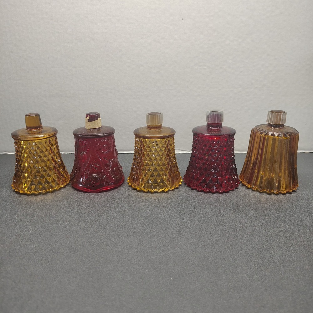 Vintage glass sconces red yellow mix lot of 5